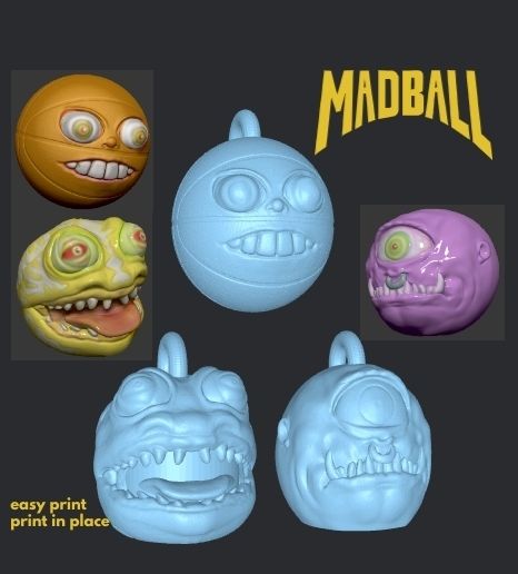 STL file MADBALLS KEYCHAIN . MADBALL KEYCHAIN PACK 🗝️ ・3D printing ...