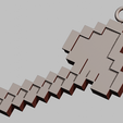 main.png Minecraft axe for your keycahin in pixel style