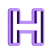 h_Low_case.stl squid game - alphabet font - cookie cutter