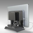 Untitled.jpg STL file Apple Device Charging Station for MacBook and iPad Pro・3D print design to download