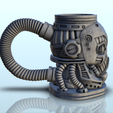 3.png Cyber robot with pipes dice mug (23) - Holder Beer Can Storage Container Tower Soda Box DnD RPG Boardgame 33cl 25cl 12oz 16oz 50cl Beverage W40k 40 000 SciFi Futuristic