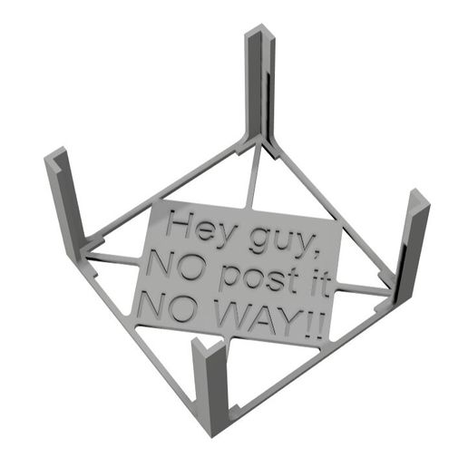 Funny Post-It Holder - "NO POST IT, NO WAY!" Desk Organizer