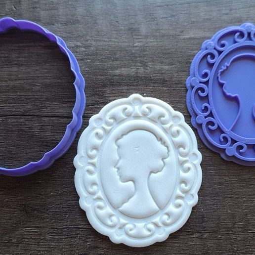 High tea cookie cutter with stamp 03