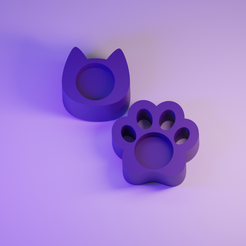 catpaw2.png tea candle holder cat and paw