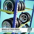 4.jpg Wheels / Tyres rack for garage diorama - 1:24 scale
