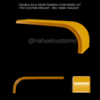 Proyecto-nuevo-2022-12-28T103549.930.png DOUBLE AXLE REAR FENDER 3 FOR MODEL KIT / RC/ CUSTOM DIECAST - RIG / SEMI / HAULER
