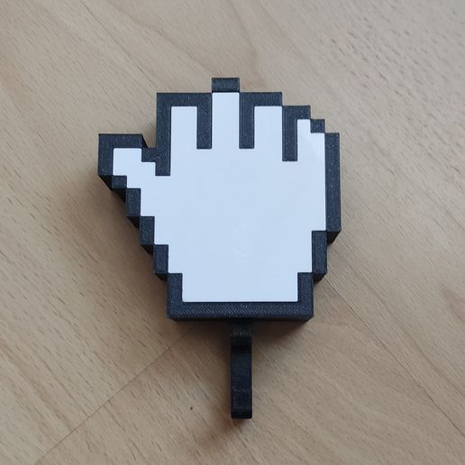 Pixel cursor keyholder middle finger - Cults3D 3D Model | 3Drop