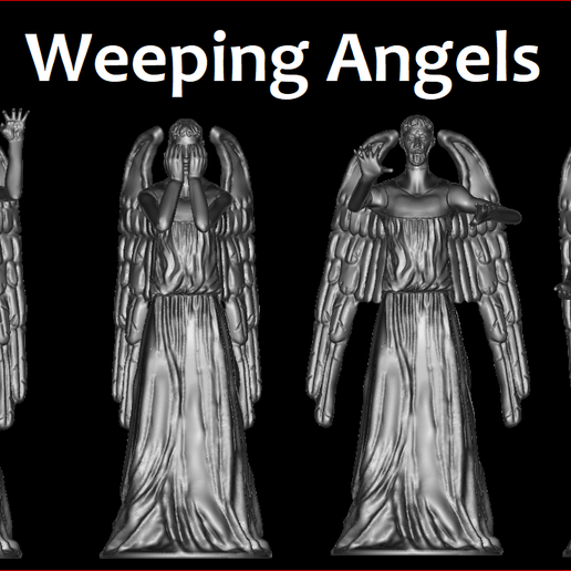 🩺 Doctor Who Weeping Angels・ STL File for ・Cults