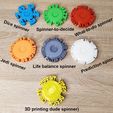 3D printing dude spin er App to Create Text Spinners + set of 7 spinners