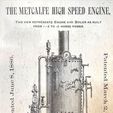 THE METCALFE TGH SPEED ENGINE. THIS VIEW REPRESENTS ENGINE AND BOILER AS BUILT FROM 11-2 TO 12 HORSE POWER. Patented June 8, 1886. ‘S81 ‘S Yoav poy Try the Metcalfe Engine, and be convinced of its good qualities, as tt Stationary Steam Engine G-Scale (1:24)