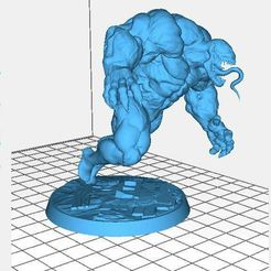 Hollow_Venom.JPG Free STL file Venom Hollow for Resin on Base・Template to download and 3D print, lordunborn
