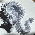 Kristalldrache, bewegliches Flexi-Wackeltier, Druck an Ort und Stelle, Fantasy
