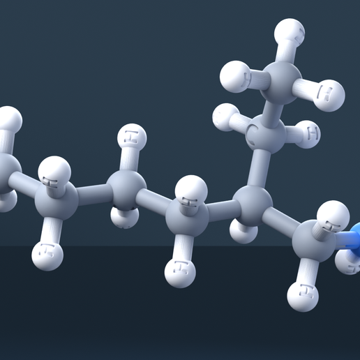 2-Ethylhexanol 3D Molecular Model — CAS 104-76-7