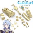 1_2.jpg Cosplay stl 3D files pack for Kamisato Ayato accessories