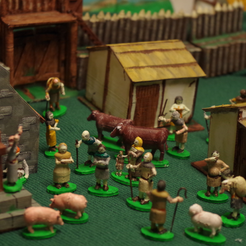 Capture d’écran 2017-06-30 à 12.17.42.png Fichier STL gratuit Dark Age Townsfolk, Villagefolk et Bêtes domestiques・Design imprimable en 3D à télécharger