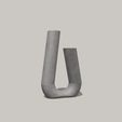 IMG_2593.jpeg Open 'U' Shaped Design Vase - Stylish 3D Model for Flowers