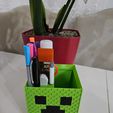 Minecraft-Creeper-Pen-Holder-7.jpg Minecraft Creeper Pencil Case- 3d Printer Toolbox