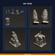 03_angles.png Bookend & Lamp Combo Set - 5-Model STL Bundle