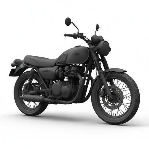 Kawasaki W800 adventure motorcycle STL, motorcycle keychain STL, realistic motorcycle STL, post apocalyptic motorcycle, stylized motorcycle, dirt bike STL, custom bike STL, 1:10 motorcycle, cartoon motorcycle STL, motorcycle diorama, touring motorcycle ST