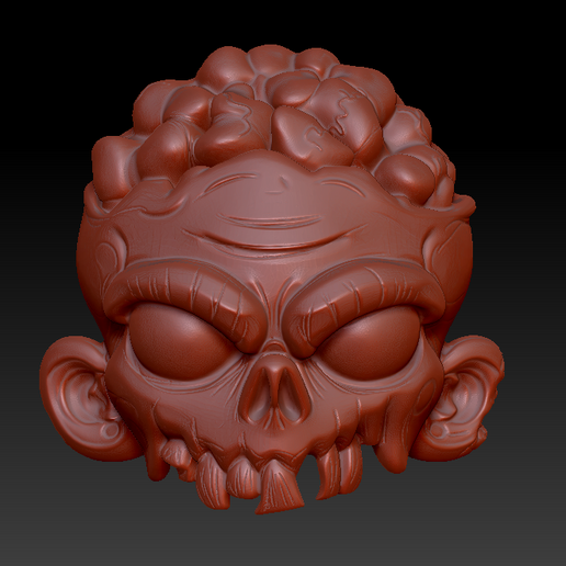 Head zombie cartoon keychain