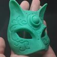 1.jpg STL file Cat half mask・3D printer model to download