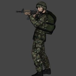 Screenshot_1.jpg Fichier STL Diorama Soldat Militaire Guerrier・Design imprimable en 3D à télécharger
