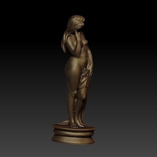 oriental girl sculpture 3D model