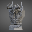 diablo2.png DIABLO ULTRA-DETAILED SUPPORT-FREE BUST 3D MODEL