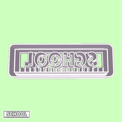 61-2.jpg Back to school cookie cutters - ruler (with school sign) (style 4)