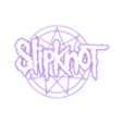 slipknot-logo white.stl Luz con logotipo de Slipknot