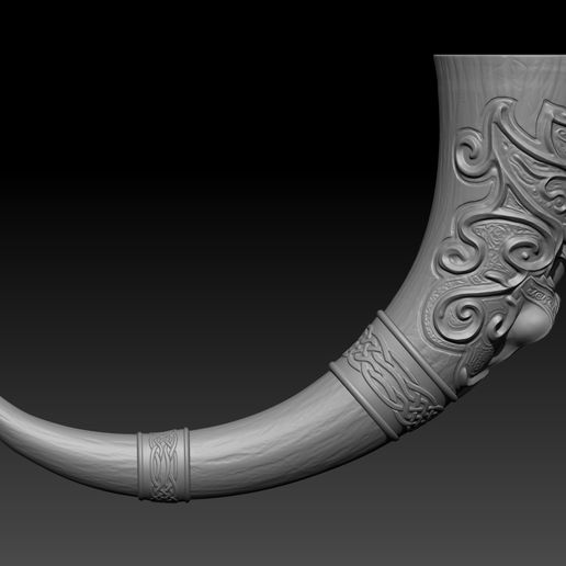 STL file Valkyrie Drinking Horn・Model to download and 3D print・Cults