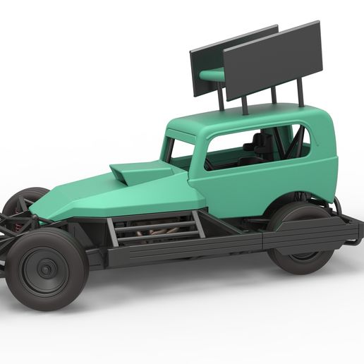 New Zealand Superstock car while turning Version 1 (1:25 Scale)