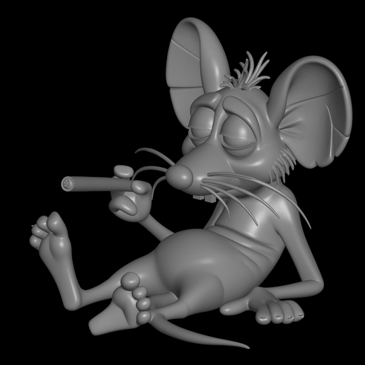 mouse smoking a cigarette 🚬 smoking mouse design・ STL File for 3D printing・Cults