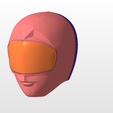 front.png power rangers zeo pink ranger helmet stl file for 3d printing