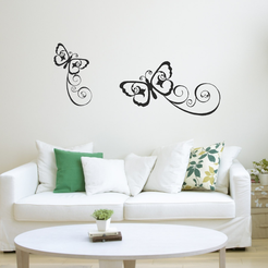 Untitled-2.png Archivo STL Dulce cola de mariposa - Decoración de pared・Plan de impresora 3D para descargar