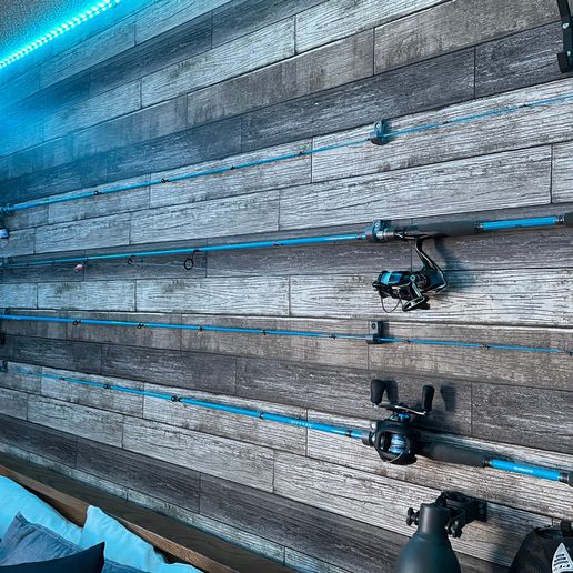 🎣 Fishing Rod Rack・Archivo STL Gratis para Impresión 3D・Cults
