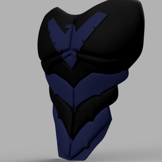 Nightwing Chest Plate 2.png STL file Nightwing Chest Armor with Free Mask・3D printable model to download, VillainousPropShop