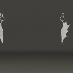 Render_5.png Fichier STL gratuit boucles d'oreilles aile de chauve-souris・Idée pour impression 3D à télécharger