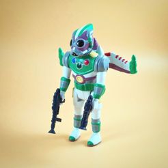 RAHTRO JET COMMANDER 3.75IN 1:18 ARTICULÉ RETRO SCI-FI ACTION FIGURE