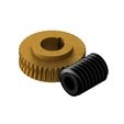 CD75İ40WHGK1.jpg Worm Gear - Center D. 75 mm - Ratio 35 & 40 - Worm with Hole