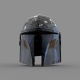 0_18.jpg Star Wars The Mandalorian Damaged Helmet 3D print model Cosplay