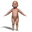 T_pose_baby_preview6.jpg Baby in T Pose Quad Mesh avec 5 niveaux de subdivision.