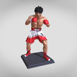 ippo_1_p.png 3D file Hajime no Ippo figure 3D print model・3D printing design to download
