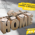 download-12.png Home Sweet Home 3D-Print, Tealight & Pen Holder Combo, Perfect Gift for New Homeowners