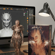 shunasassi.png SHUNA SASSI: The Link to the Wild Animal! 🐆 3D Model of the Furry Fur Nightbreed (Clive Barker)