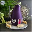 003B.jpg CUTE FAIRY HOUSE V7  - THE EGGPLANT! No Supports needed!