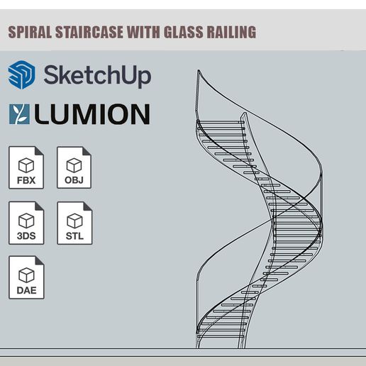 Spiral-Staircase-with-glass-railing-wireframe.jpg Escalera de caracol con barandilla de cristal