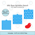 Etsy-Listing-Template-STL.png Jelly bean Sprinkles Stencil | Laser or 3D Printed, Decorating Stencils | Digital Download STL & SVG Files