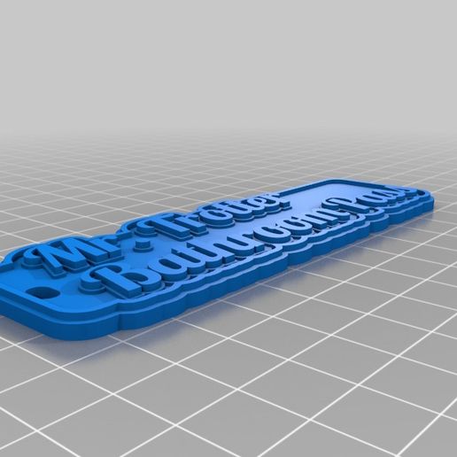 Free STL file bathroom pass・3D printer model to download・Cults