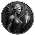 DRAGON-GIRL-DRAGONS-FLAME.png DRAGONS FLAME COIN TOKEN DOUBLE SIDED